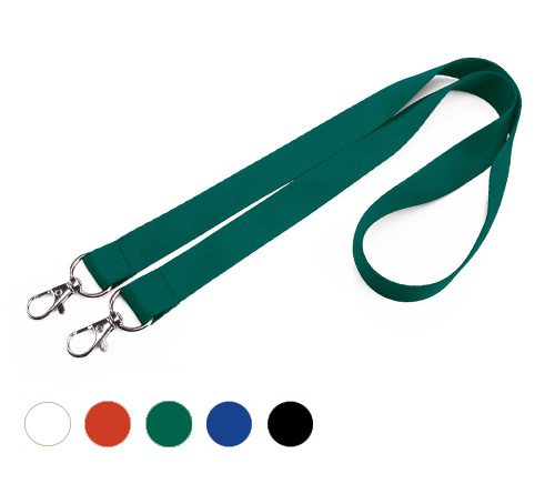 Schlüsselband ohne Druck mit Doppel-Metallkarabiner (Modell 1.5)