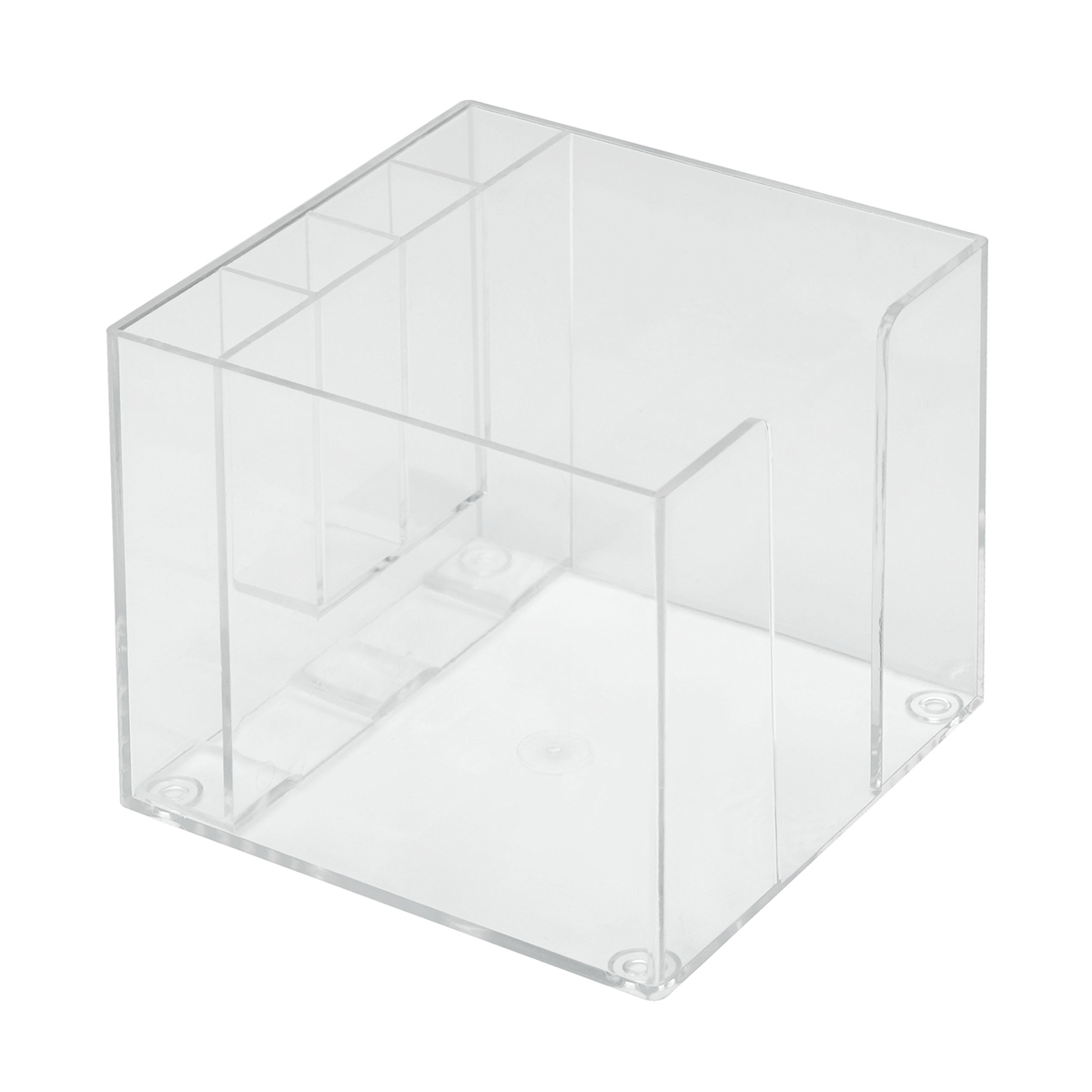 Zettelbox mit Köcher "Epsilon", transparent