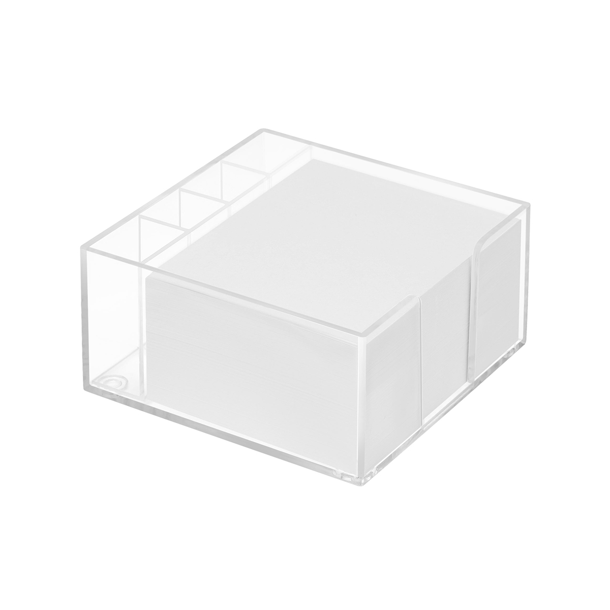 Zettelbox mit Köcher "Lambda", transparent