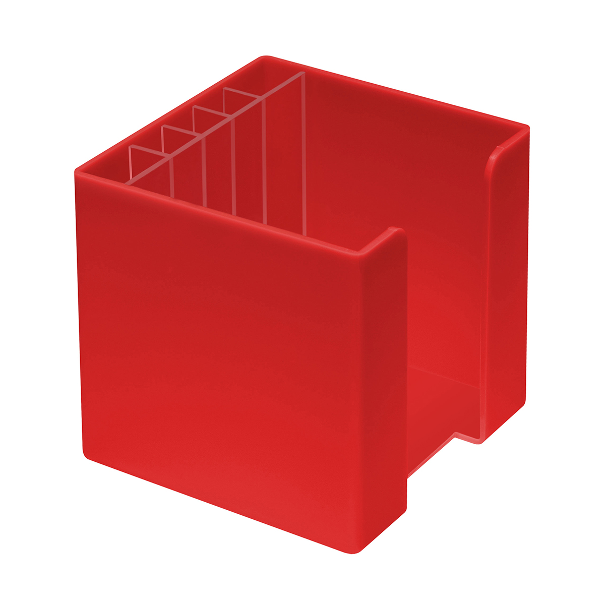 Zettelbox mit Köcher "Alpha", rot