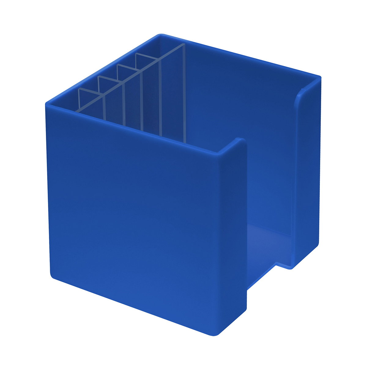 Zettelbox mit Köcher "Alpha", blau