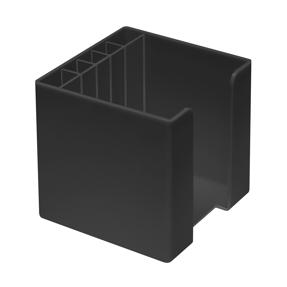 Zettelbox mit Köcher "Alpha", schwarz