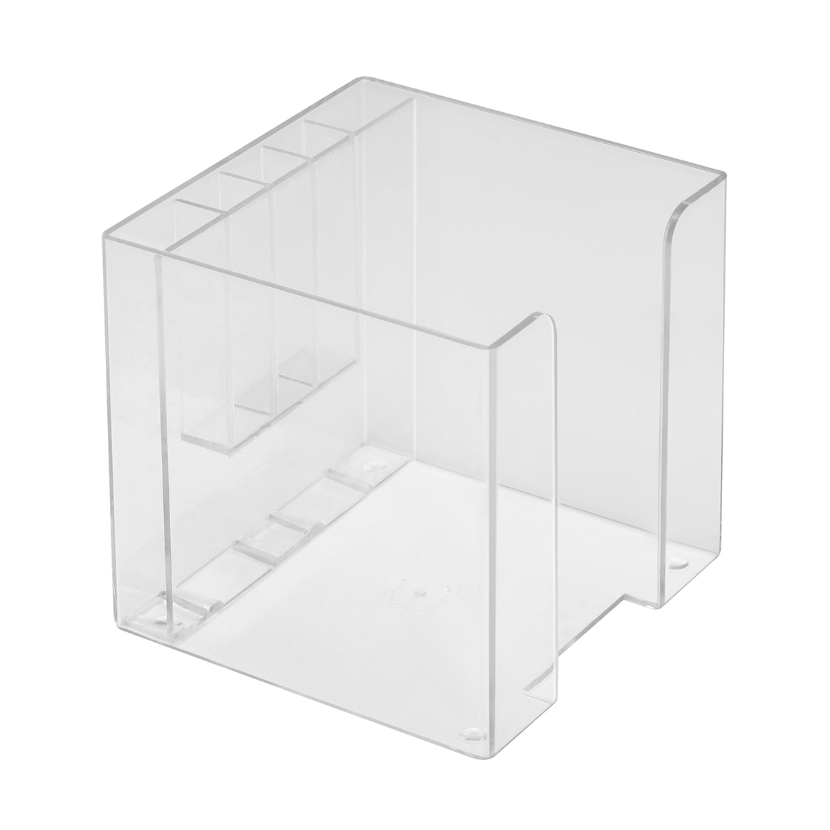 Zettelbox mit Köcher "Alpha", transparent