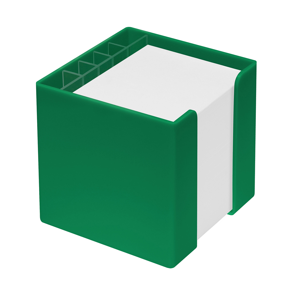 Zettelbox mit Köcher "Alpha", grün