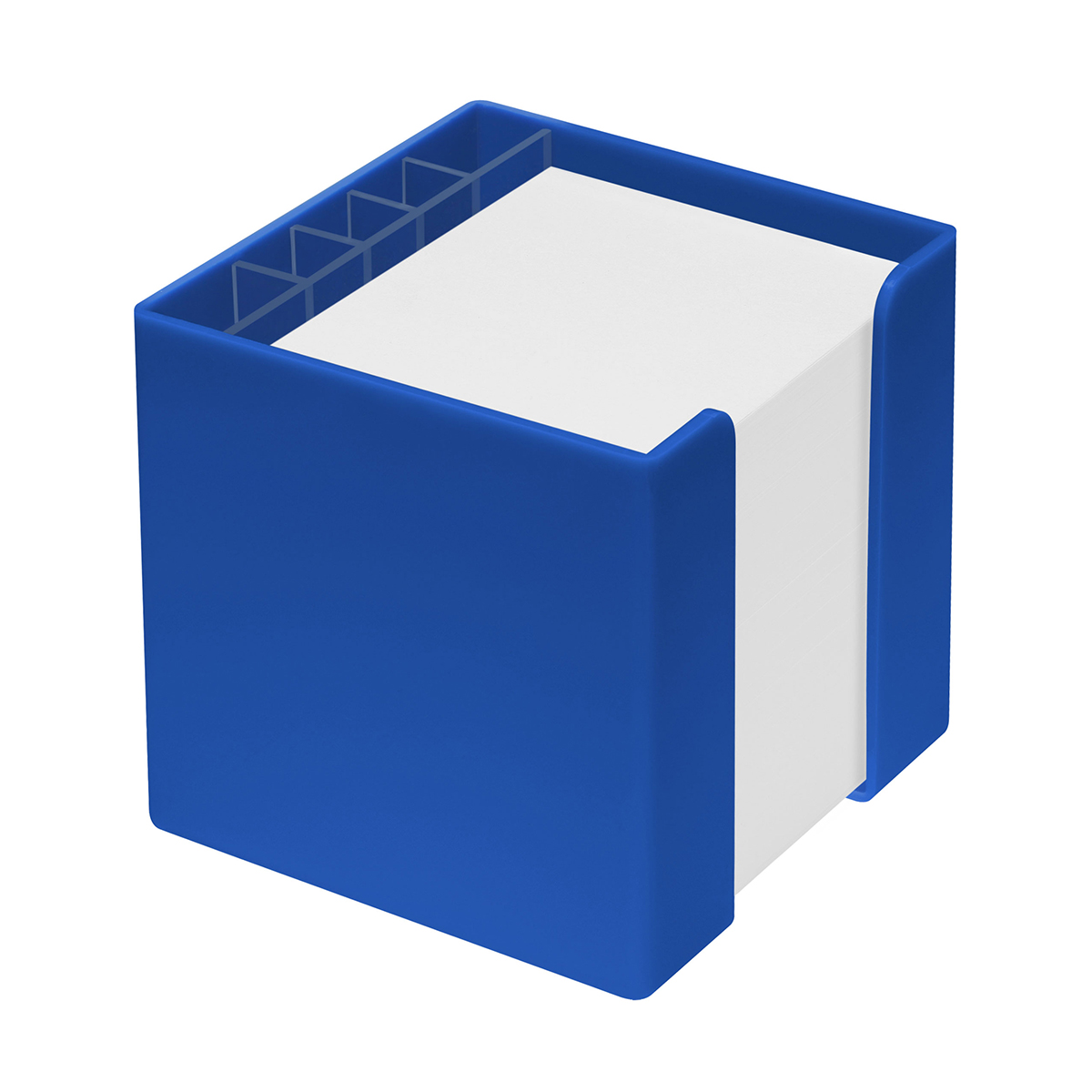 Zettelbox mit Köcher "Alpha", blau