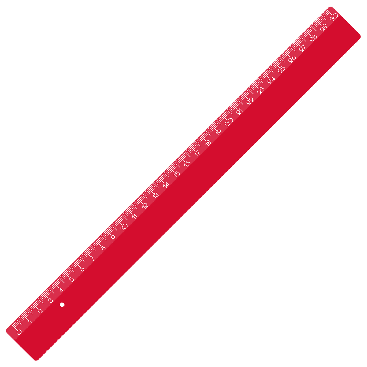 Lineal 30 cm, rot