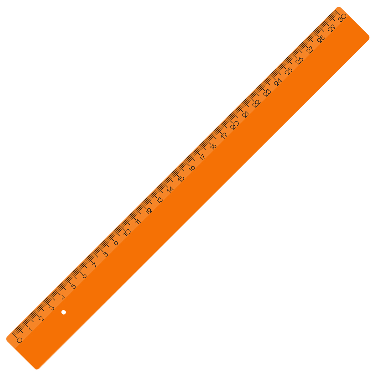 Lineal 30 cm, orange
