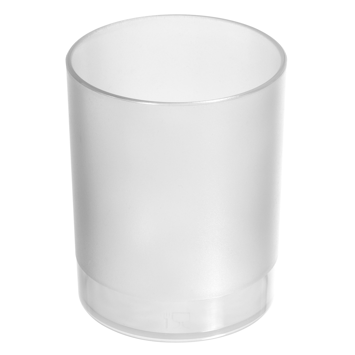 Zahnputzbecher, gefrostet transparent