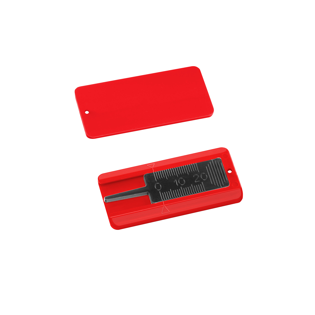 Reifenprofiltiefenmesser, Prüfer schwarz, Gehäuse rot
