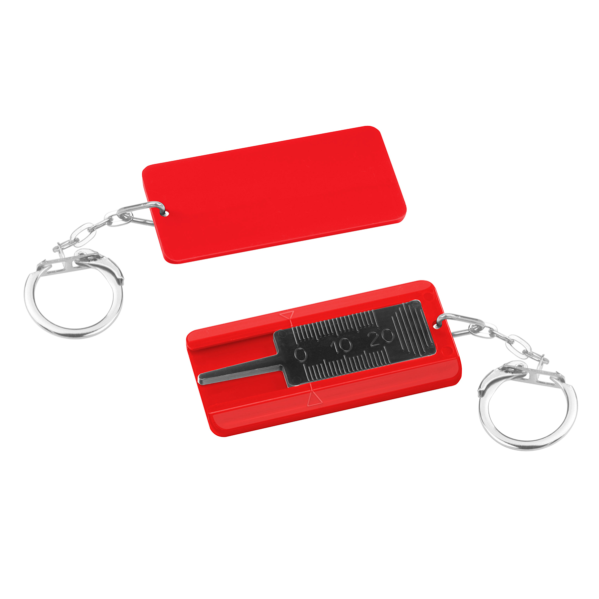 Reifenprofiltiefenmesser, Prüfer schwarz, Gehäuse rot