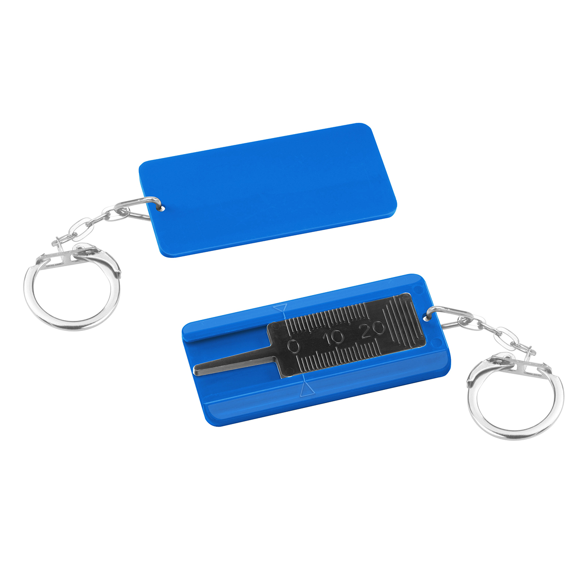 Reifenprofiltiefenmesser, Prüfer schwarz, Gehäuse blau