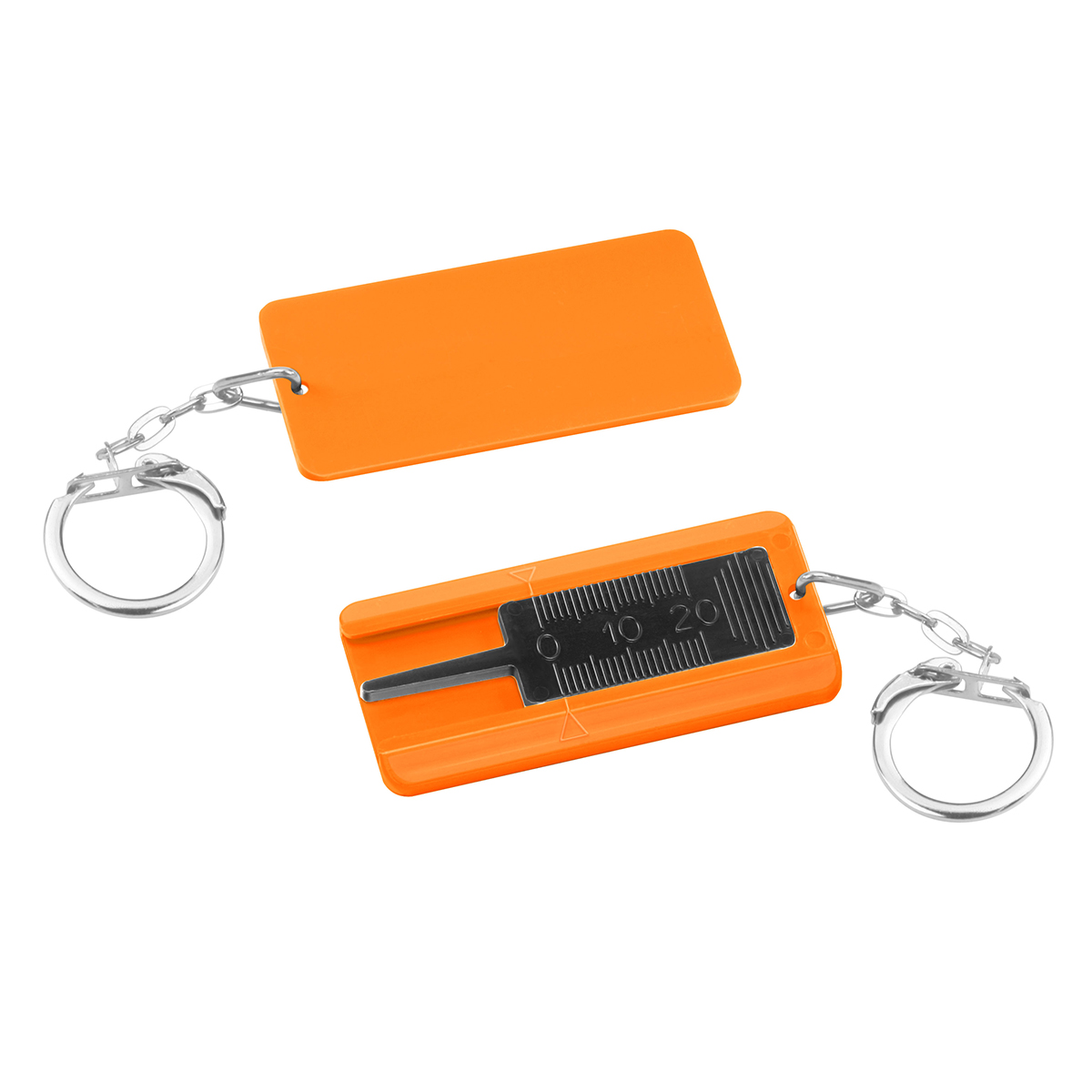 Reifenprofiltiefenmesser, Prüfer schwarz, Gehäuse orange