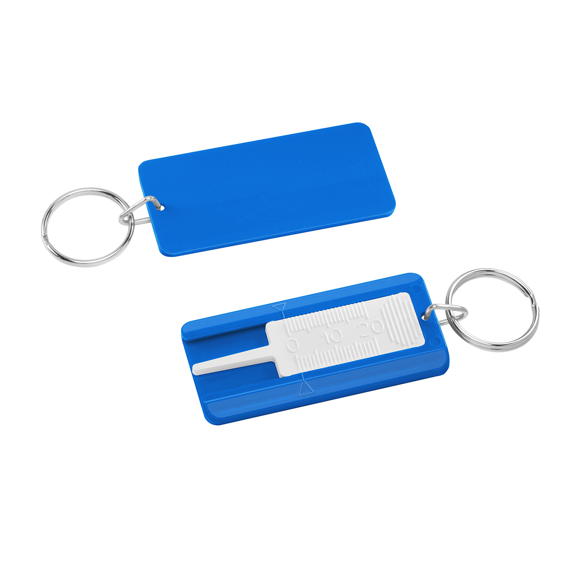 Reifenprofiltiefenmesser, Prüfer weiß, Gehäuse blau