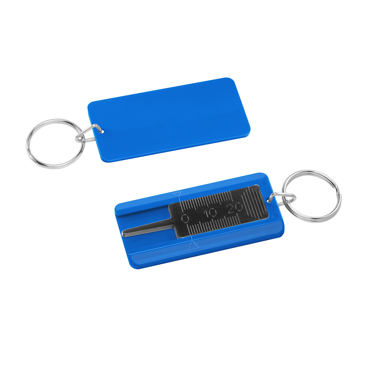 Reifenprofiltiefenmesser, Prüfer schwarz, Gehäuse blau