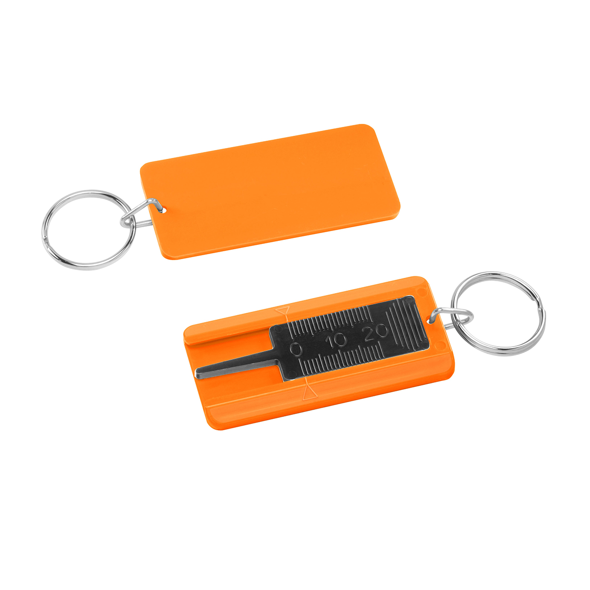 Reifenprofiltiefenmesser, Prüfer schwarz, Gehäuse orange
