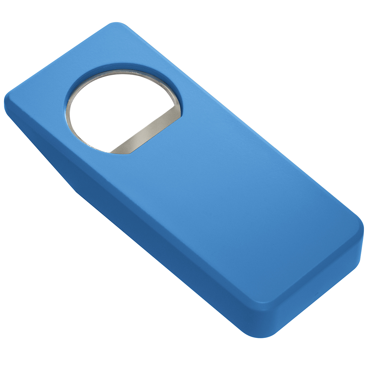 Flaschenöffner Recycling mit Verschluss "Alpha", recy. blau