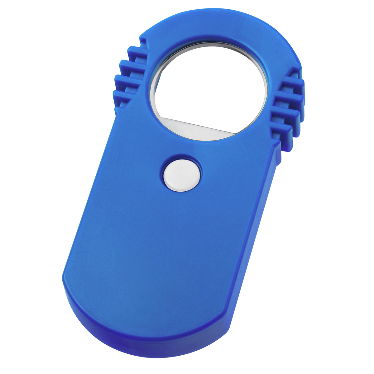 Flaschenöffner mit Verschluss "Omega", blau