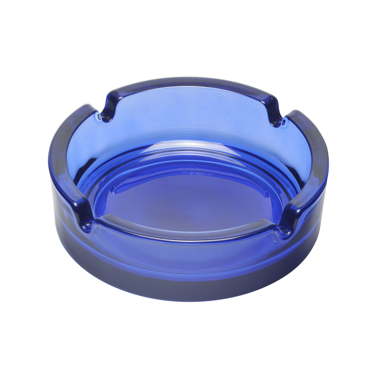 Glasaschenbecher, transparent blau