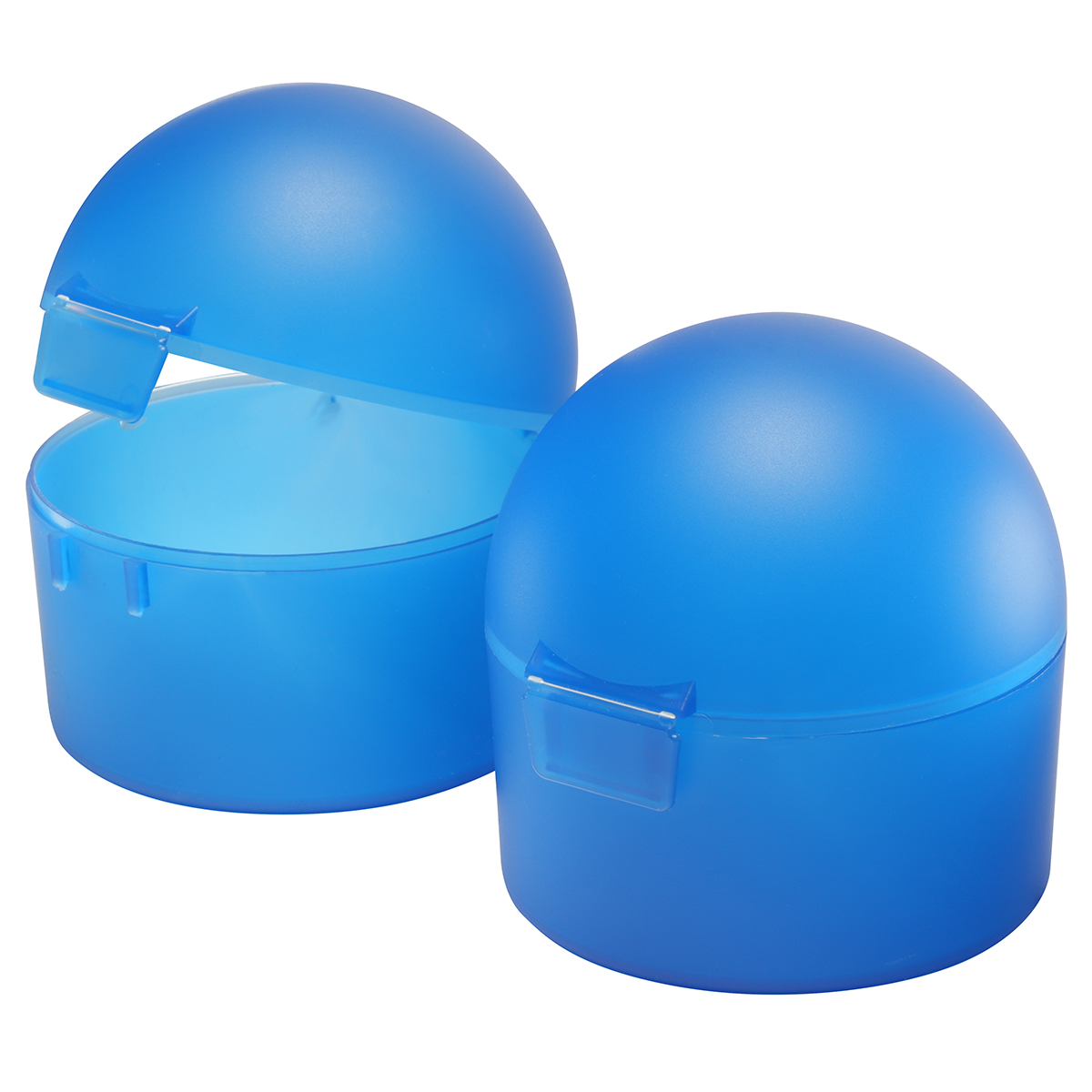 Obstdose, gefrostet blau