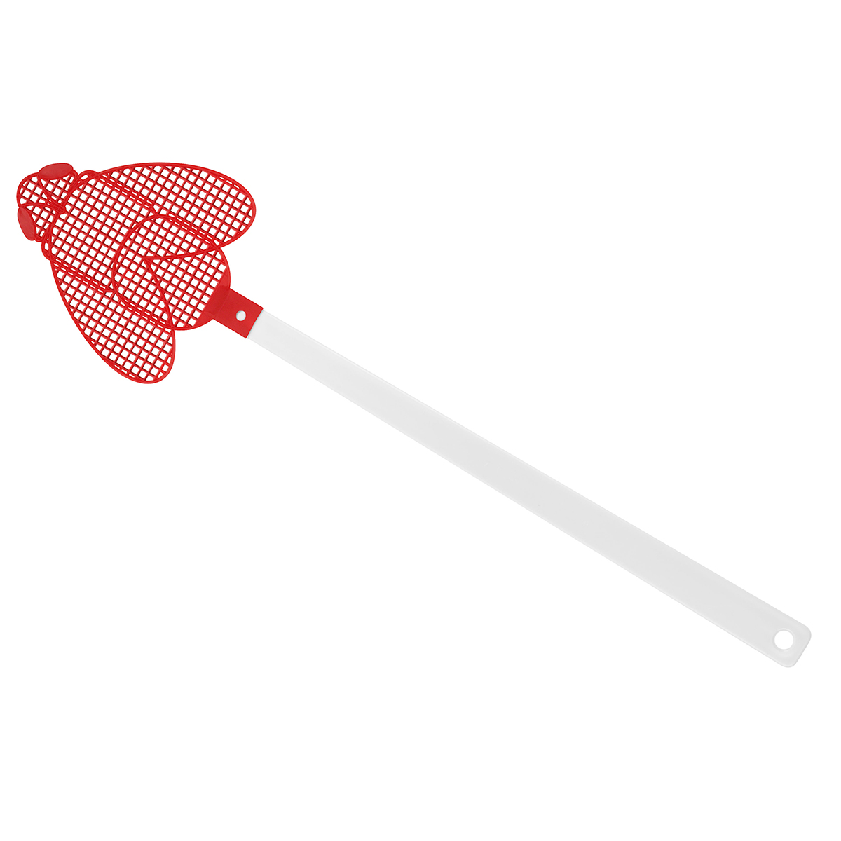 Fliegenklatsche "Brummi", Griff weiß, Klatsche rot