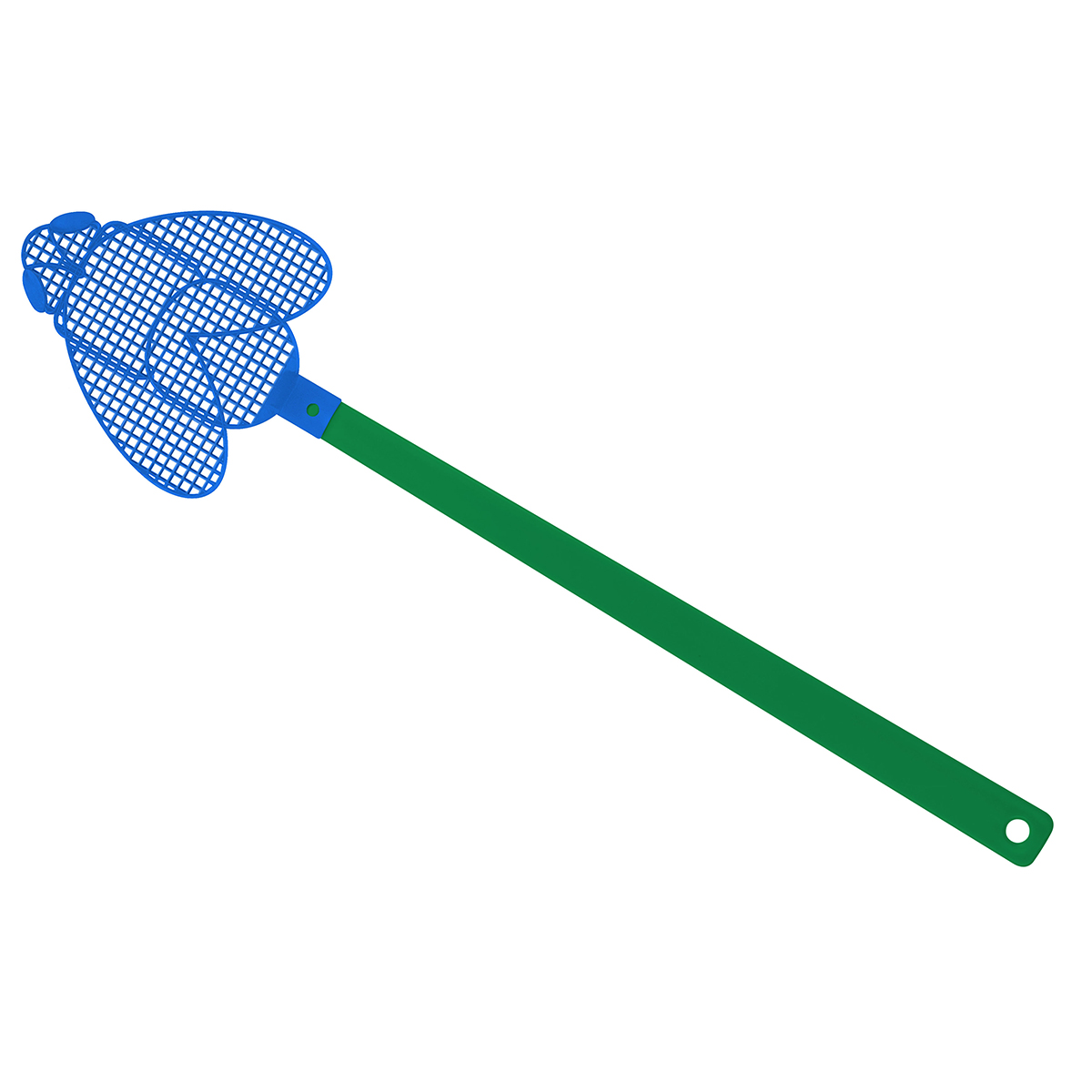 Fliegenklatsche "Brummi", Griff grün, Klatsche blau