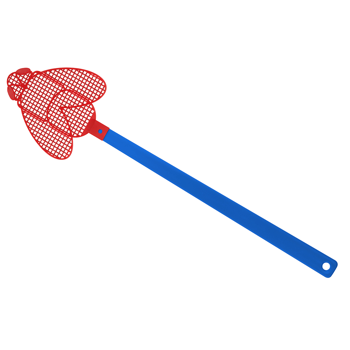Fliegenklatsche "Brummi", Griff blau, Klatsche rot