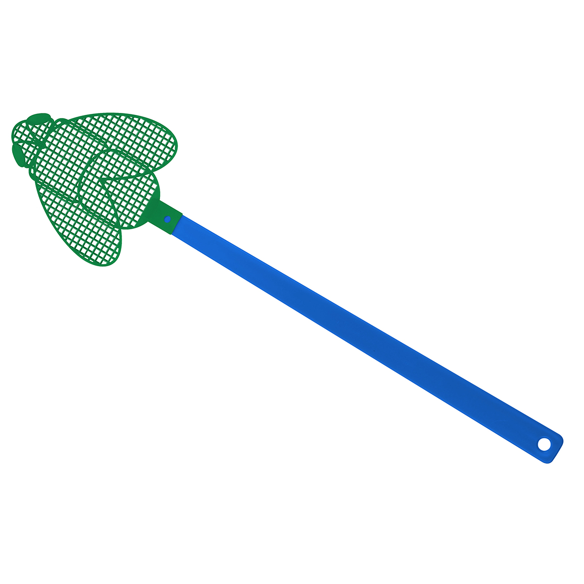 Fliegenklatsche "Brummi", Griff blau, Klatsche grün