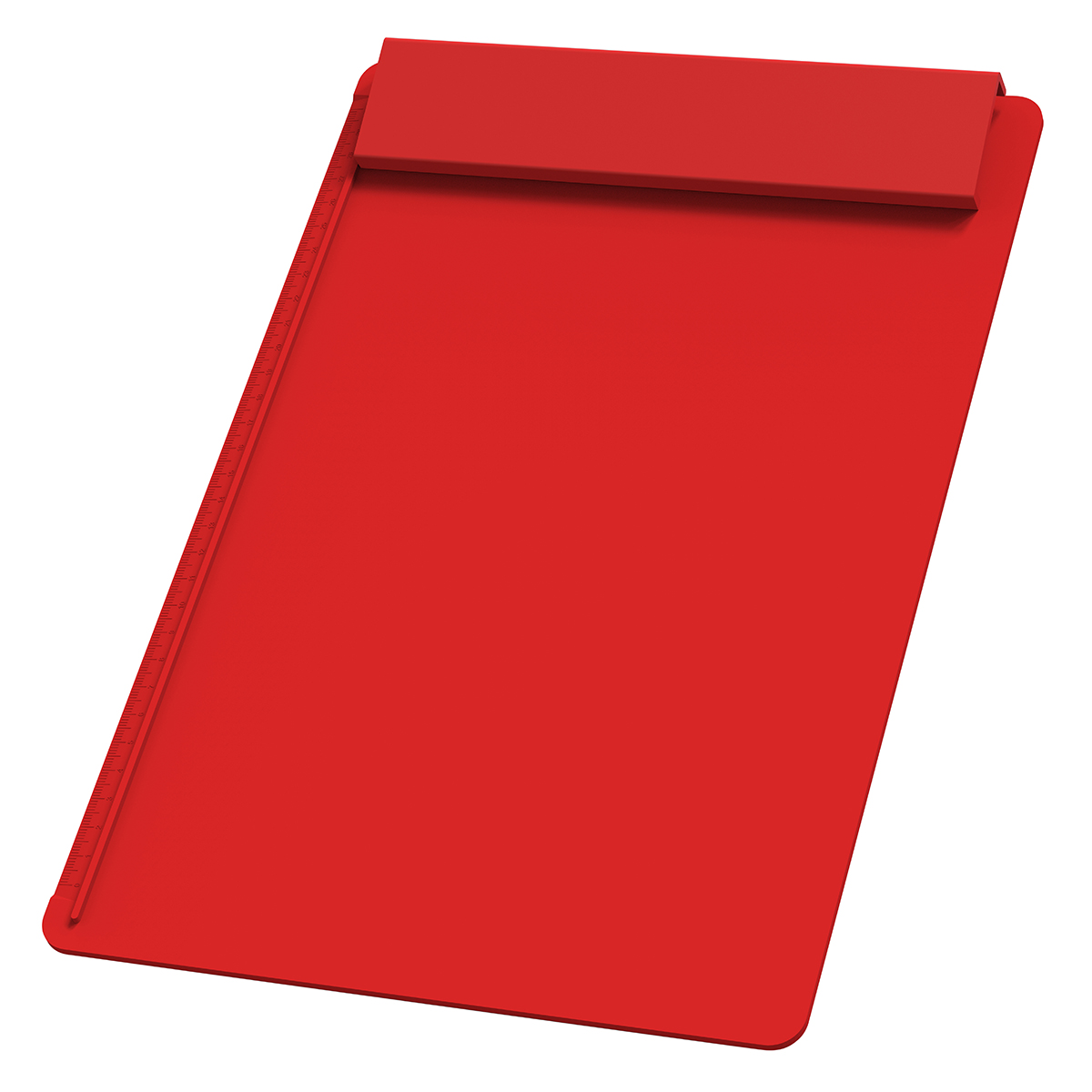 Klemmbrett DIN A4 "Alpha", Platte rot, Leiste rot