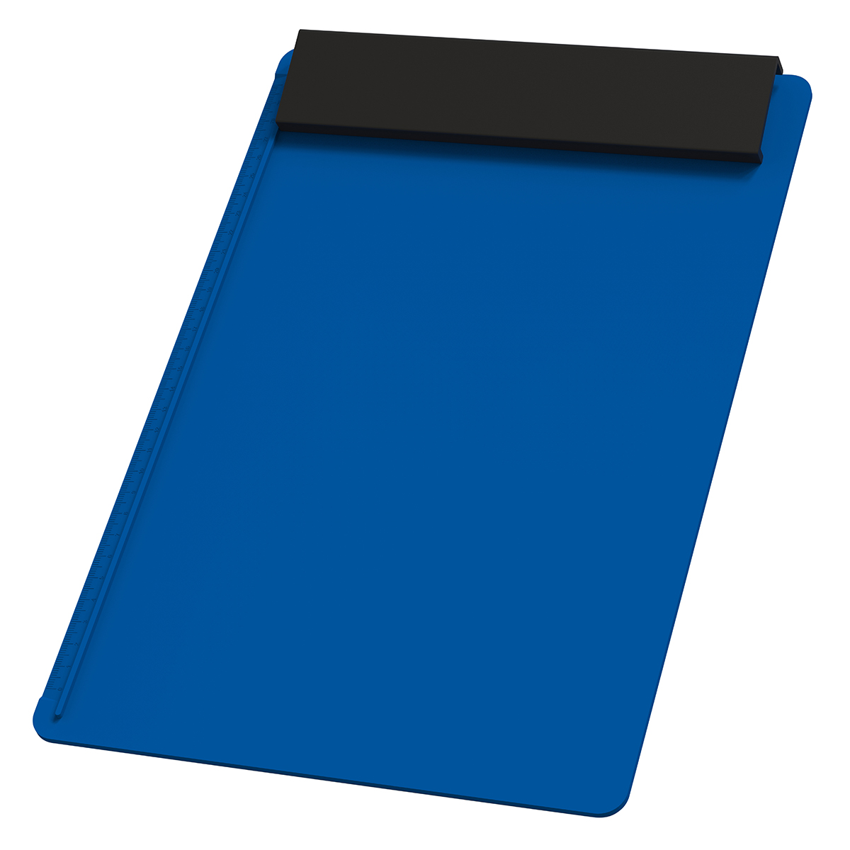 Klemmbrett DIN A4 "Alpha II", Platte blau, Leiste schwarz