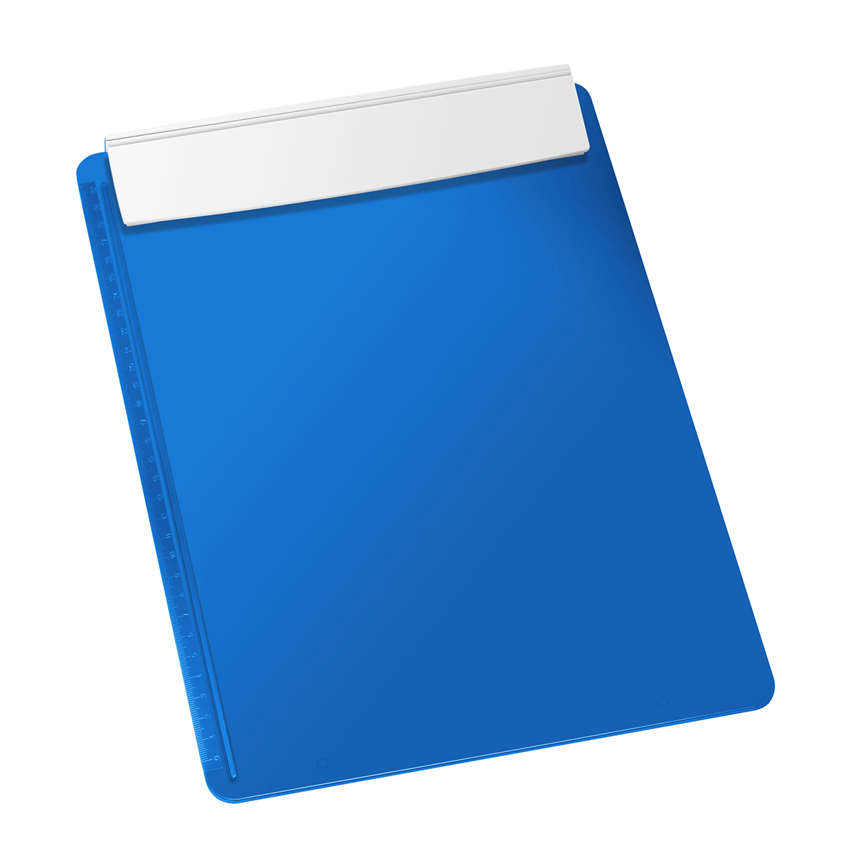 Klemmbrett DIN A4 "Beta", Platte blau, Leiste weiß