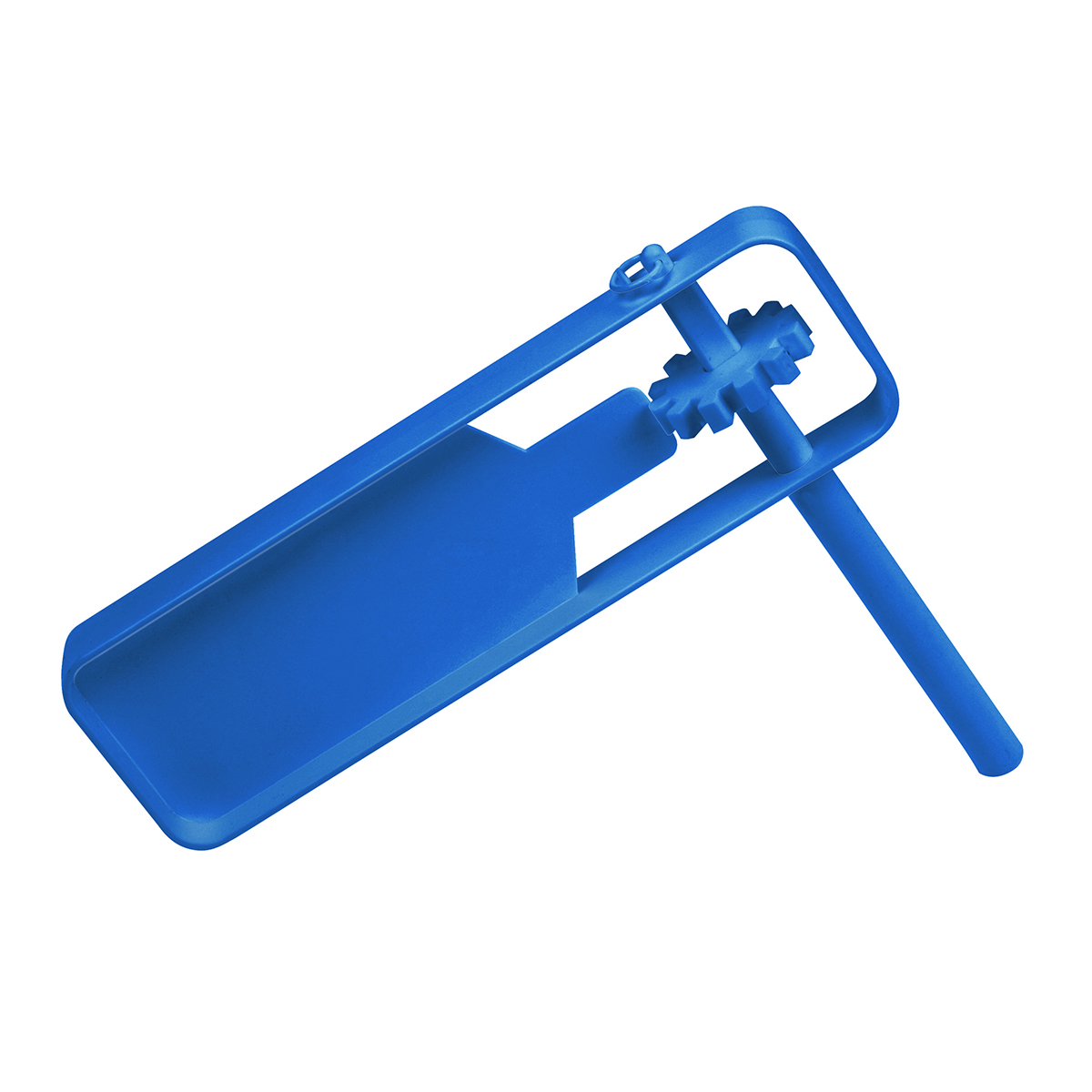 Schnarre, Grundfarbe blau, Griff blau