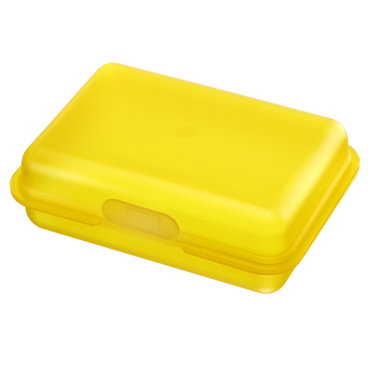 Brotdose/Butterdose, gefrostet gelb
