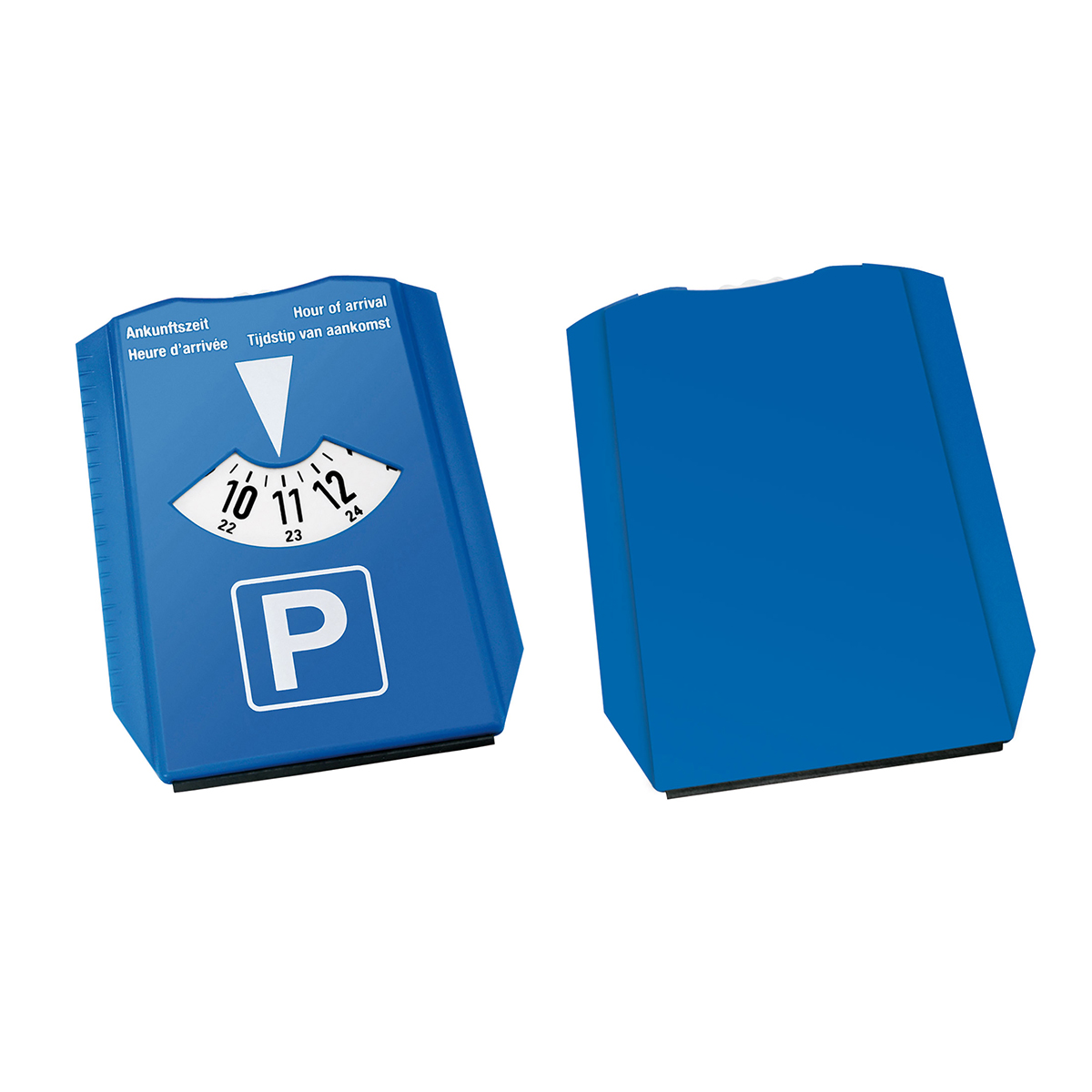 Parkscheibe "Alpha", Vorderseite blau, Rückseite blau