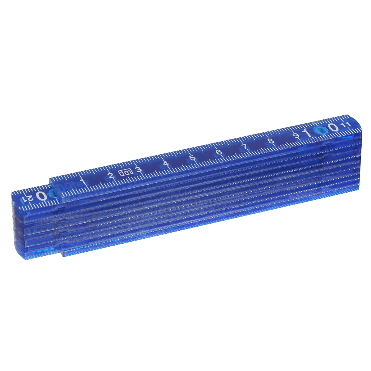 Kunststoff-Zollstock, midi, transparent blau