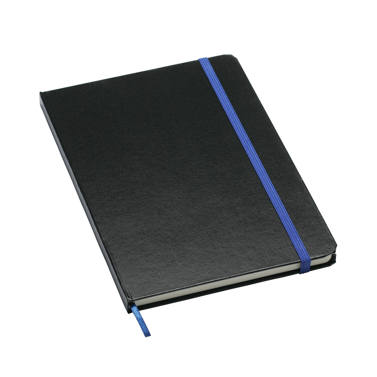 Notizbuch, maxi, Grundfarbe schwarz, Zusatzfarbe blau