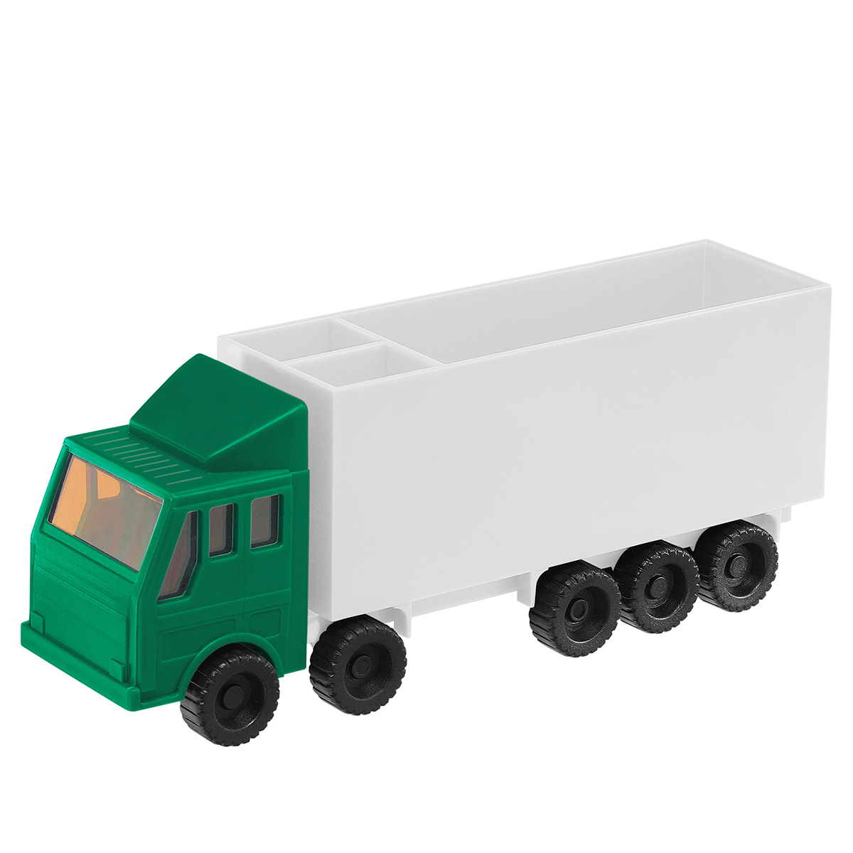 Zettelbox "LKW", Führerhaus grün, Auflieger weiß