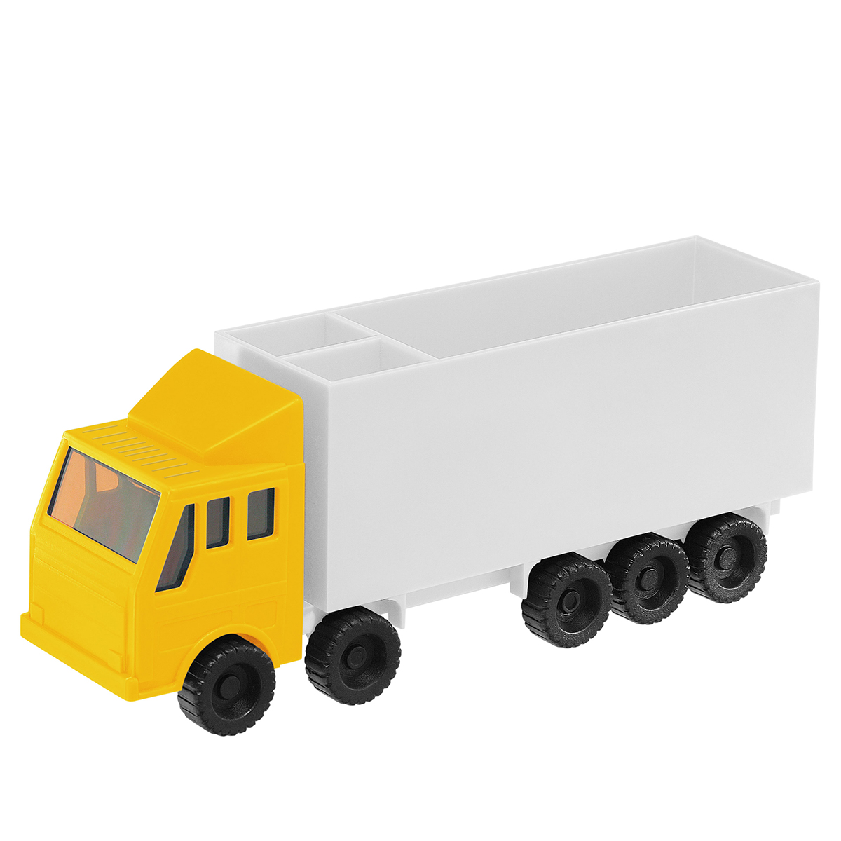 Zettelbox "LKW", Führerhaus gelb, Auflieger weiß