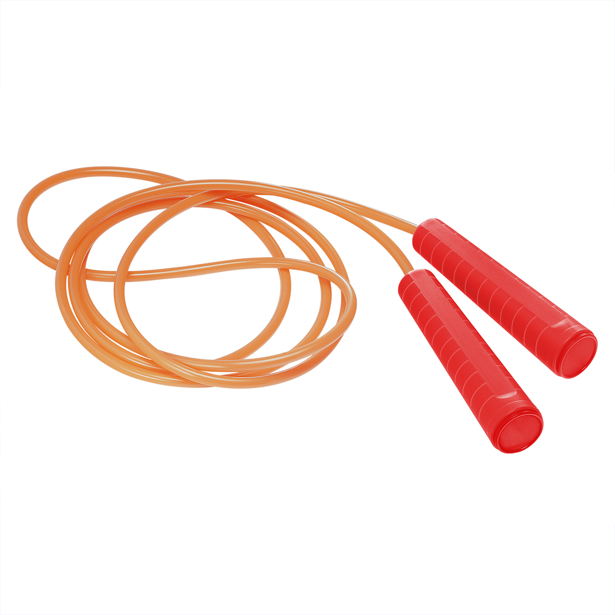 Springseil, Griff rot, Kappe rot, Seil neonorange