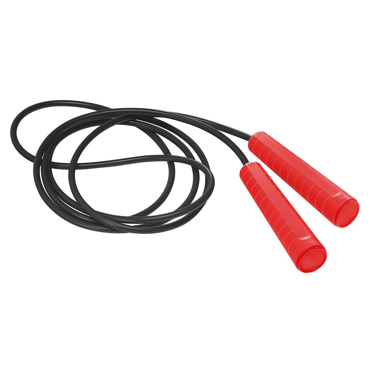 Springseil, Griff rot, Kappe rot, Seil schwarz