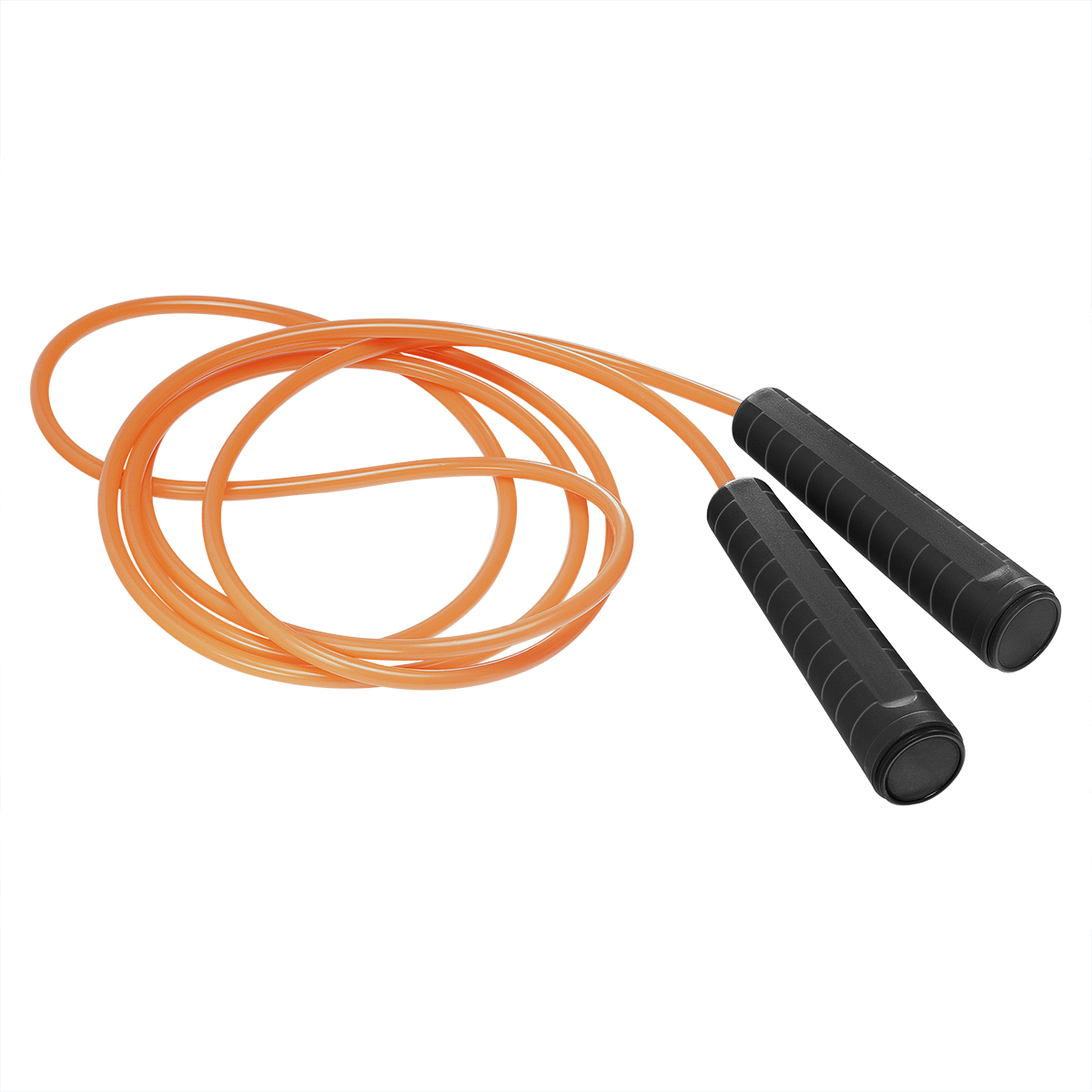 Springseil, Griff schwarz, Kappe schwarz, Seil neonorange
