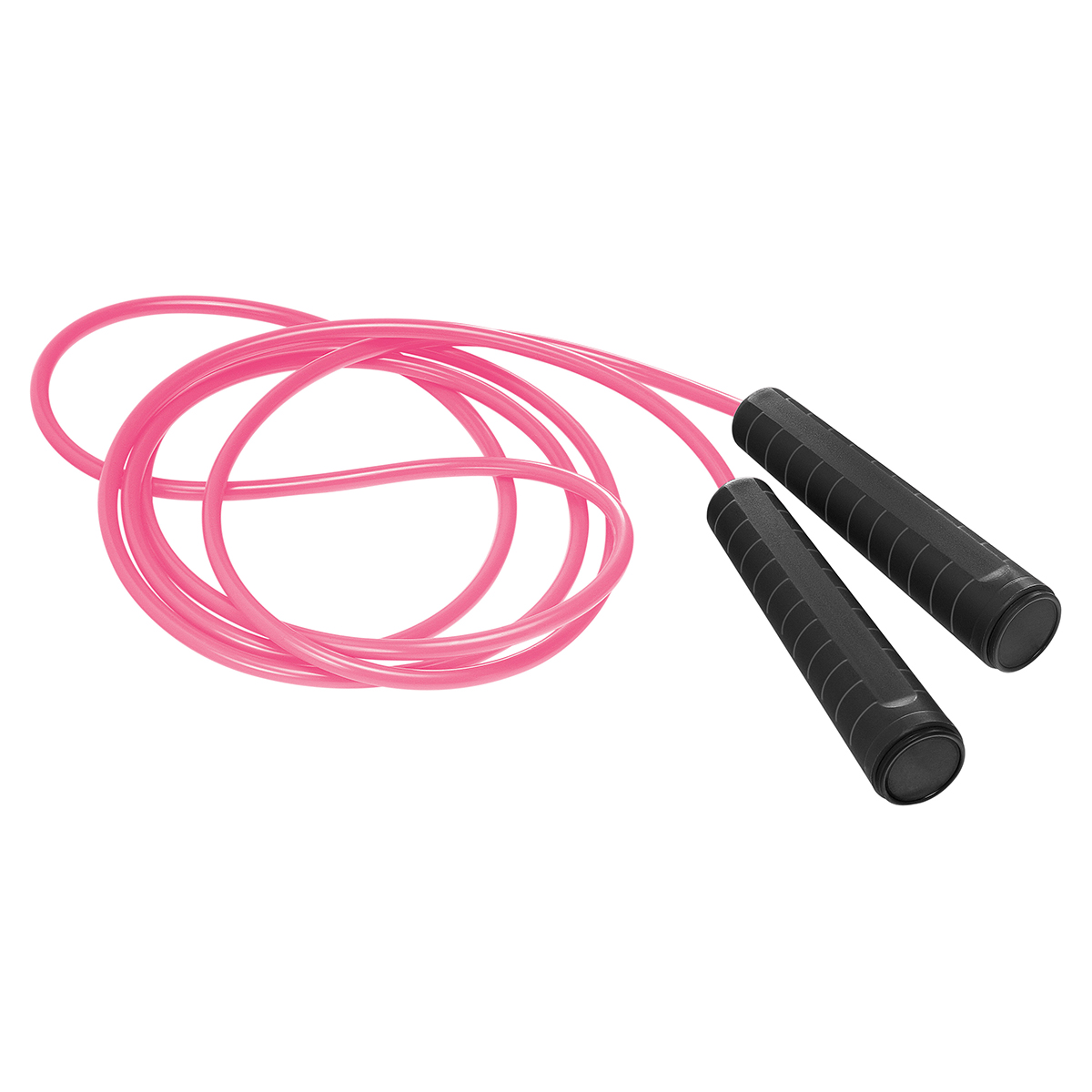 Springseil, Griff schwarz, Kappe schwarz, Seil pink