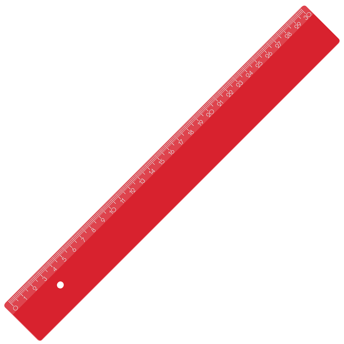 Lineal 30 cm, rot