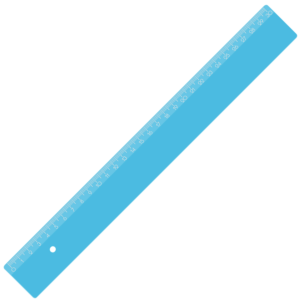 Lineal 30 cm, blau