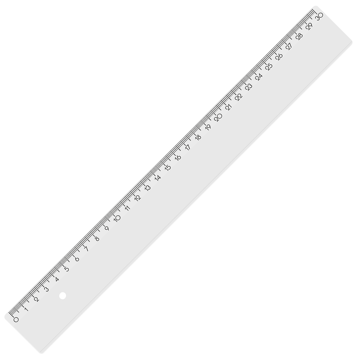 Lineal 30 cm, transparent
