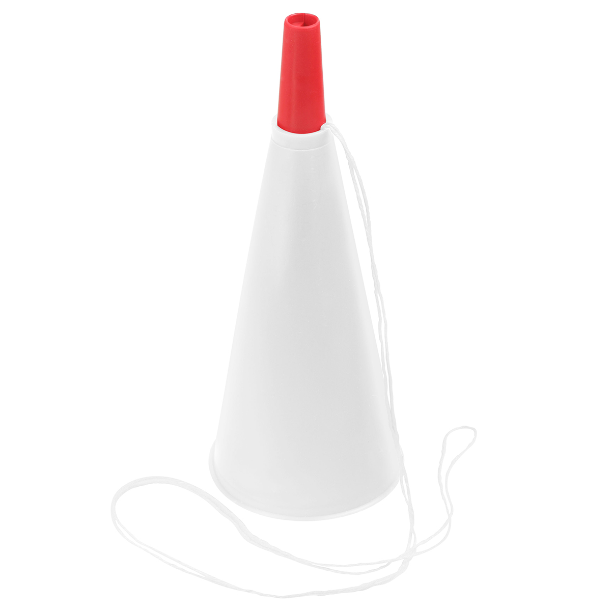 Fan-Horn, Fan-Horn weiß, Mundstück rot