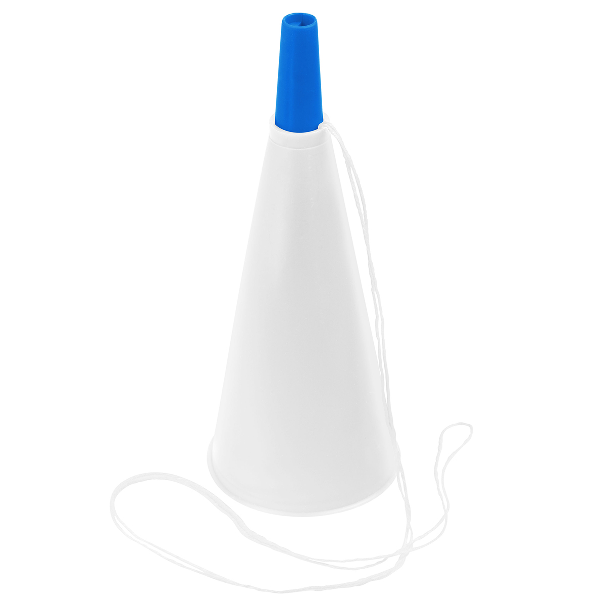 Fan-Horn, Fan-Horn weiß, Mundstück blau