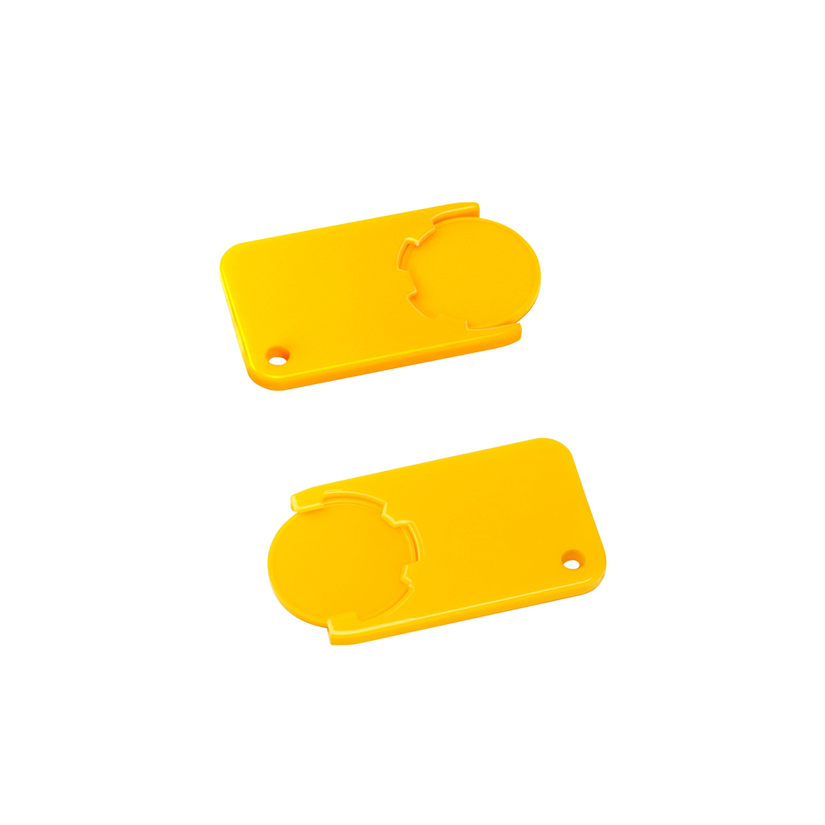 Chiphalter mit 1€-Chip "Beta", Chip gelb, Chiphalter gelb