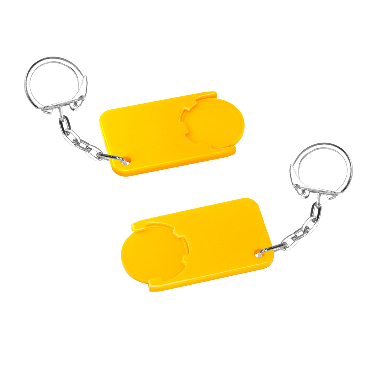 Chiphalter mit 1€-Chip "Beta", Chip gelb, Chiphalter gelb