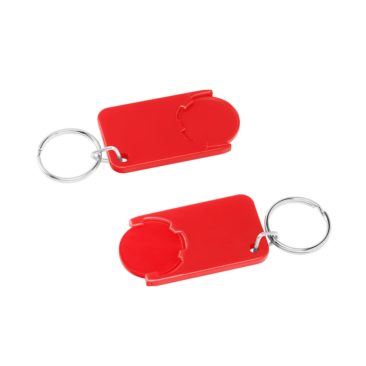Chiphalter mit 1€-Chip "Beta", Chip rot, Chiphalter rot