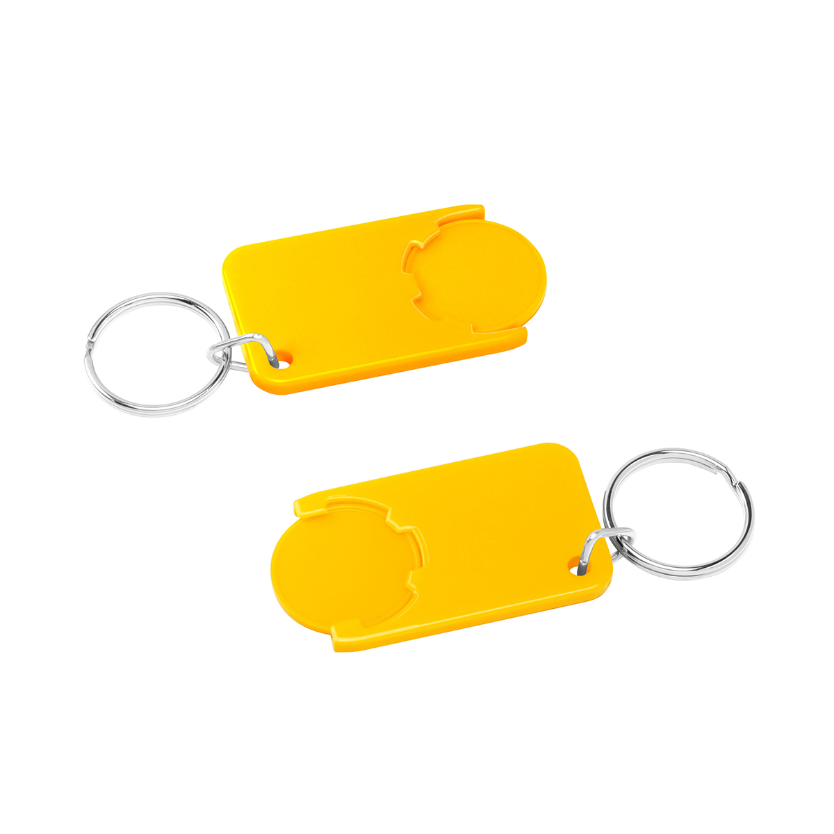 Chiphalter mit 1€-Chip "Beta", Chip gelb, Chiphalter gelb